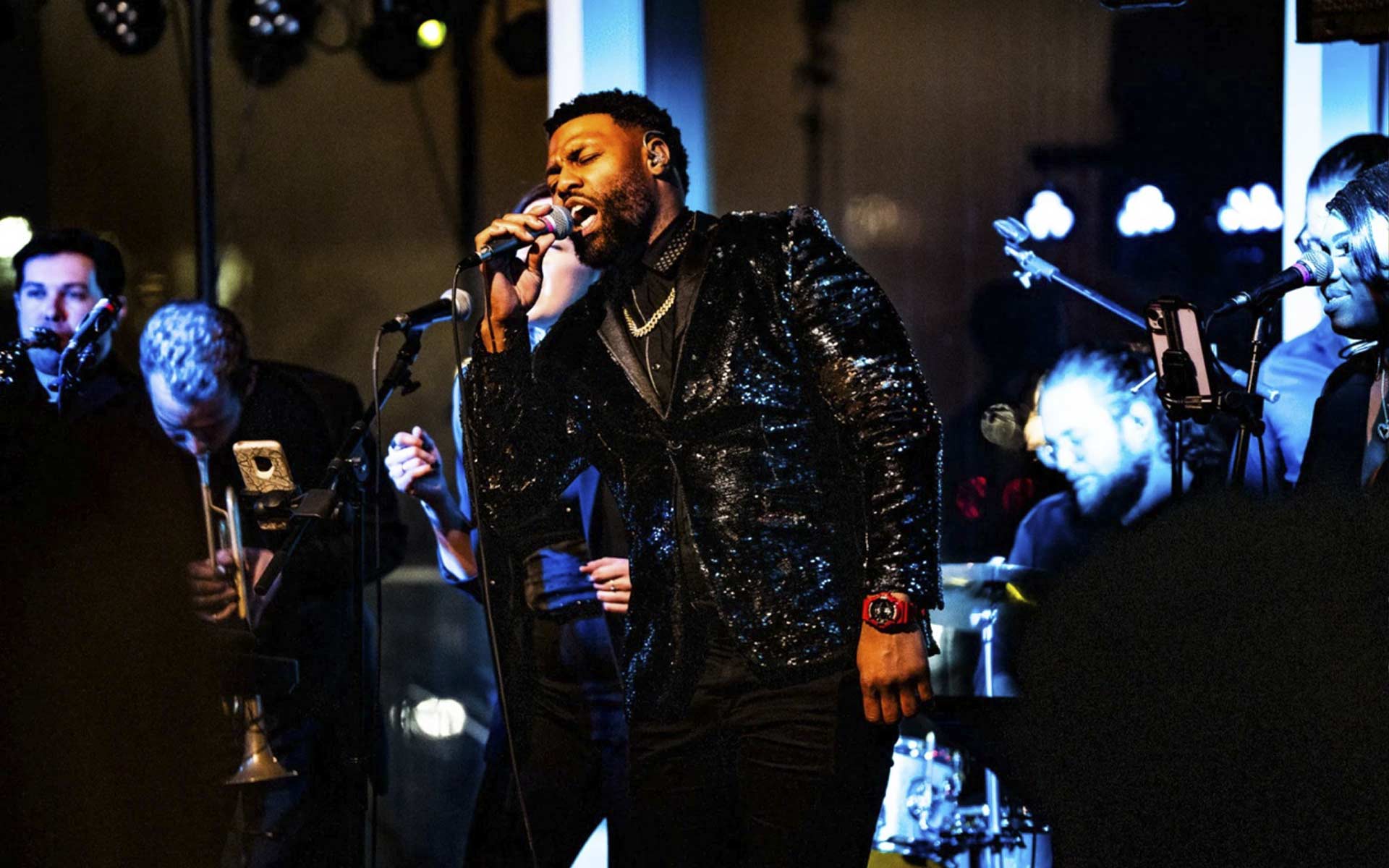 The Big Badd Band Singer at a Corporate Event