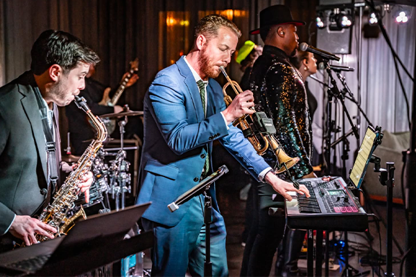 The Big Badd Band playing at a Wedding Reception